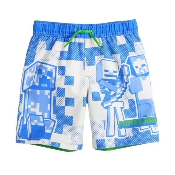 Kohl's Other - Boys Minecraft Swim Trunks Size 4 - New with Tags! Blue and green